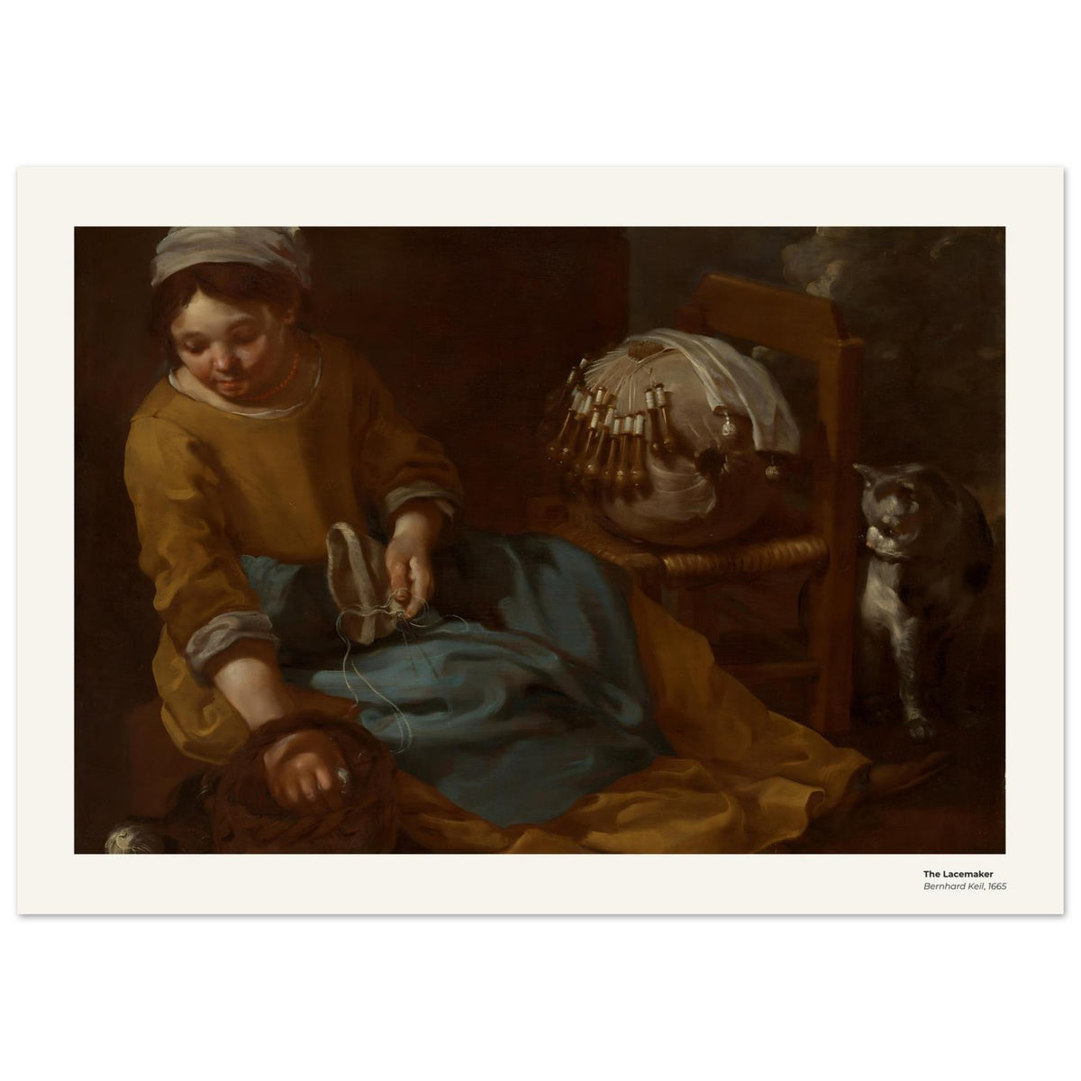 La Dentellière – Bernhard Keil, détail de la reproduction