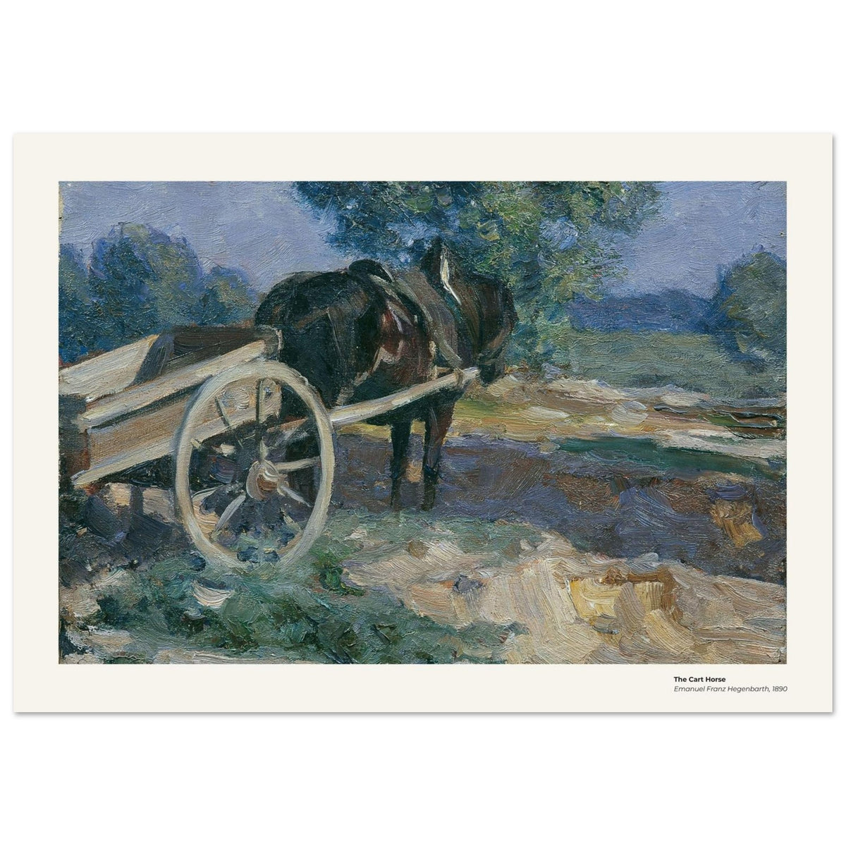 Le cheval de charrette – Emanuel Franz Hegenbarth, reproduction d'art