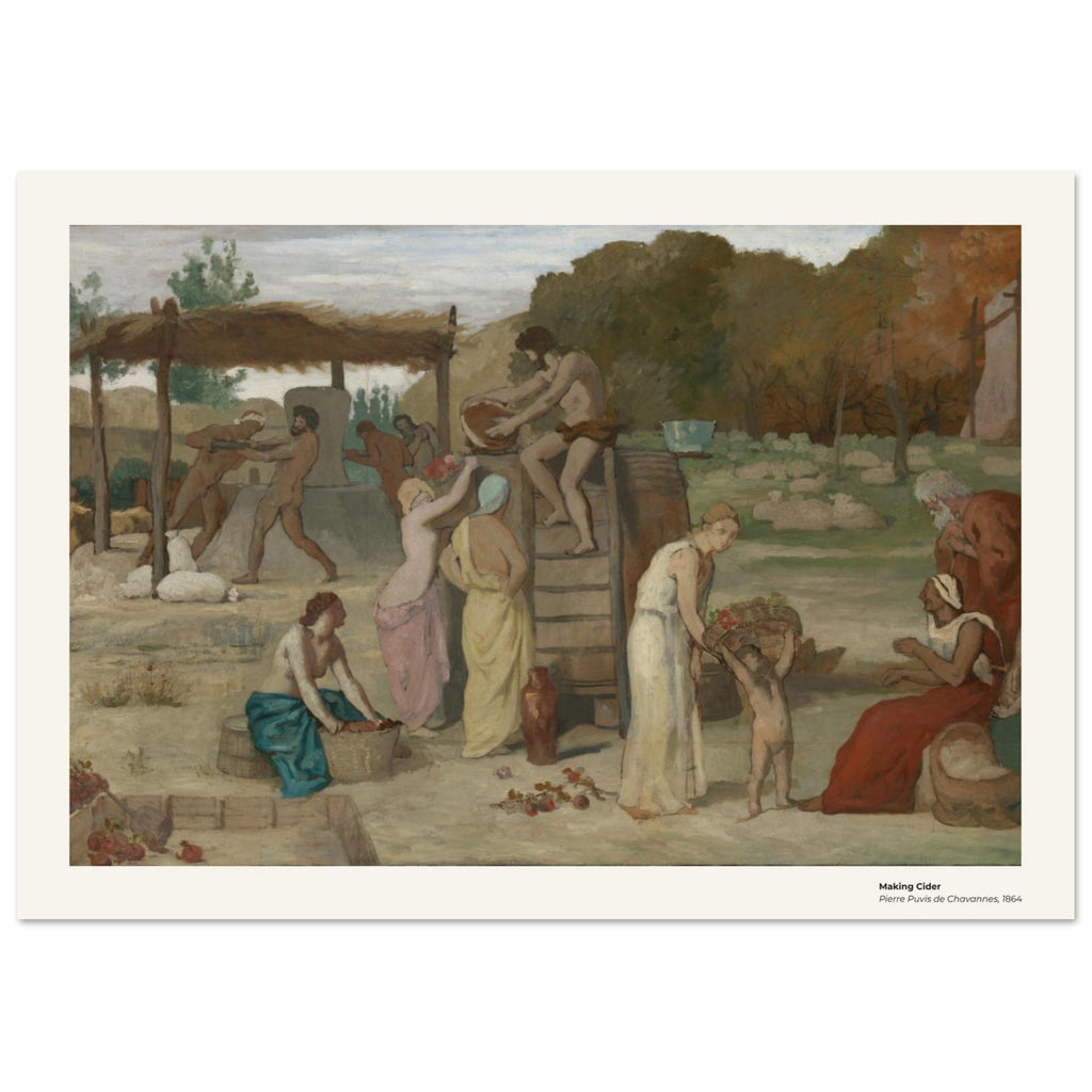 Fabriquer du cidre – Pierre Puvis de Chavannes, détail de la reproduction