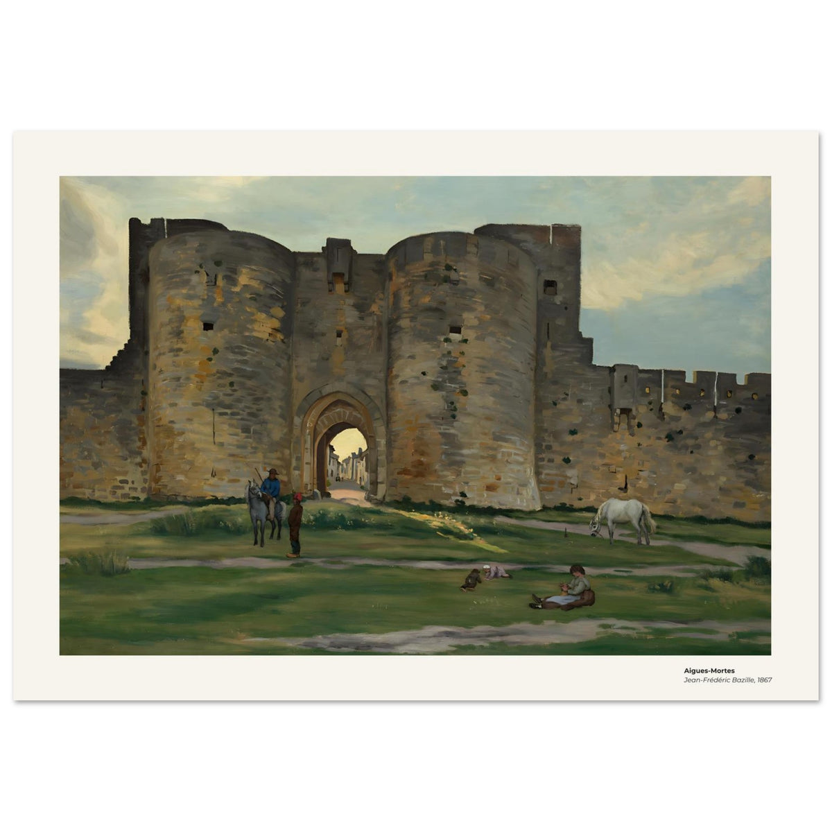 Aigues-Mortes – Frédéric Bazille, détail de la reproduction