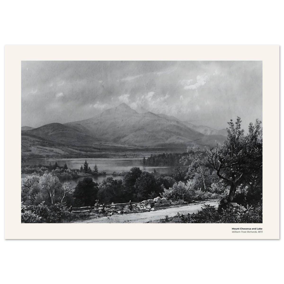Le mont Chocorua et le lac – William Trost Richards, reproduction d'art