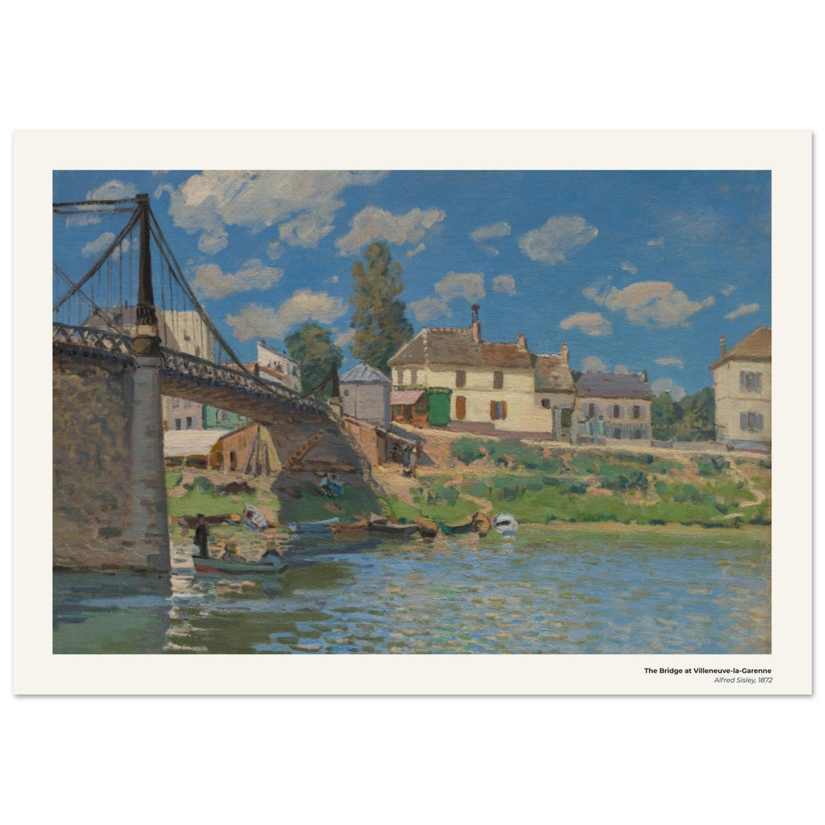 Le pont de Villeneuve-la-Garenne – Alfred Sisley, détail de la reproduction