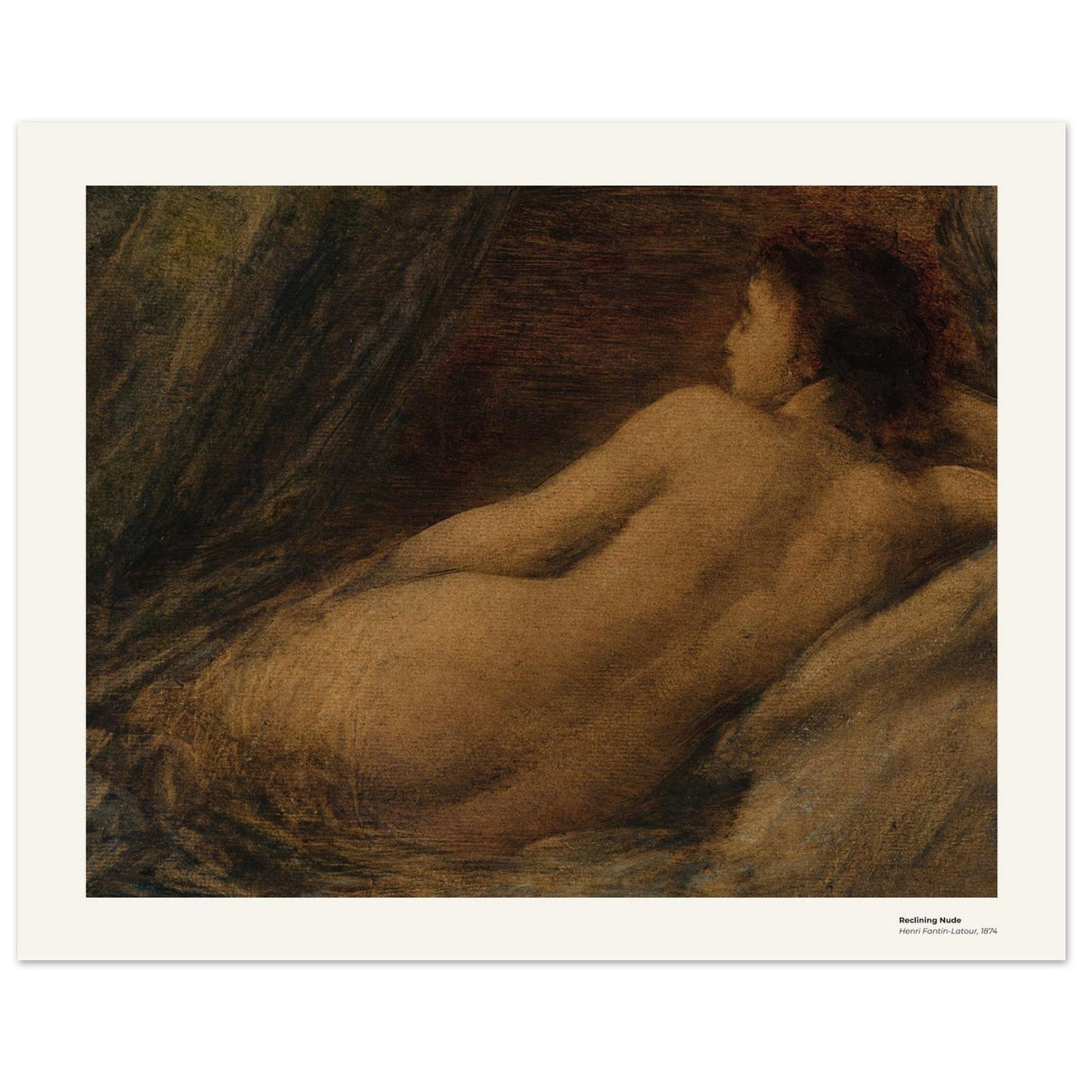 Nu allongé – Henri Fantin-Latour, détail de la reproduction