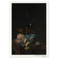 Nature morte aux fruits, à la verrerie et au bol Wanli – Willem Kalf, détail de la reproduction
