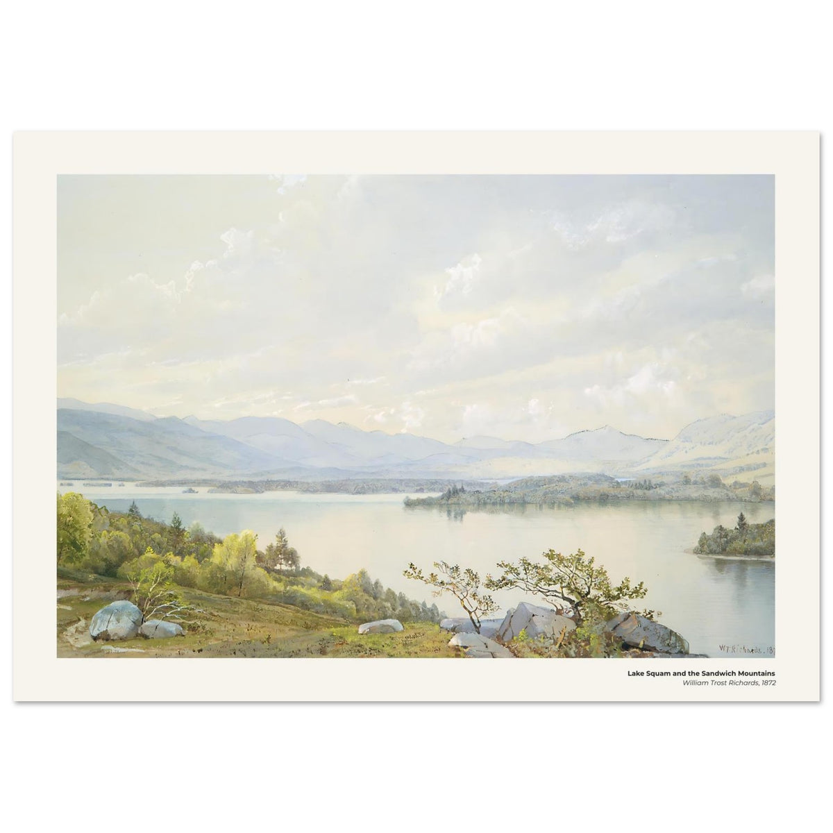Le lac Squam et les montagnes Sandwich – William Trost Richards, détail de la reproduction