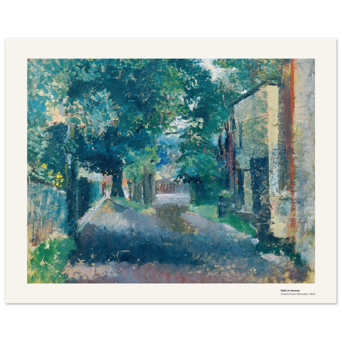 Chemin à Hronov – Friedl Dicker-Brandeis, détail de la reproduction