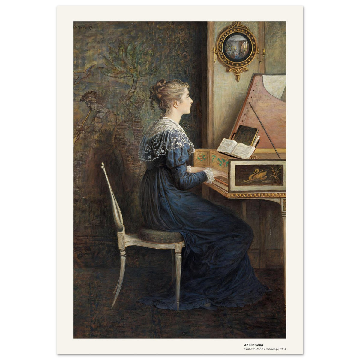Une vieille chanson – William John Hennessy, détail de la reproduction