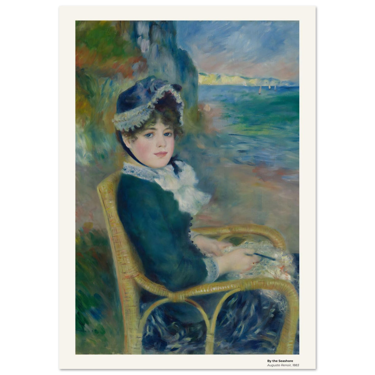 Au bord de la mer – Auguste Renoir, détail de la reproduction