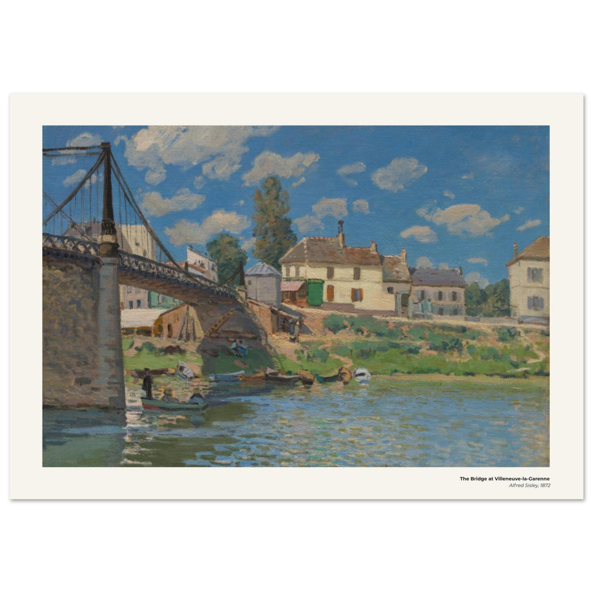 Le pont de Villeneuve-la-Garenne – Alfred Sisley, détail de la reproduction