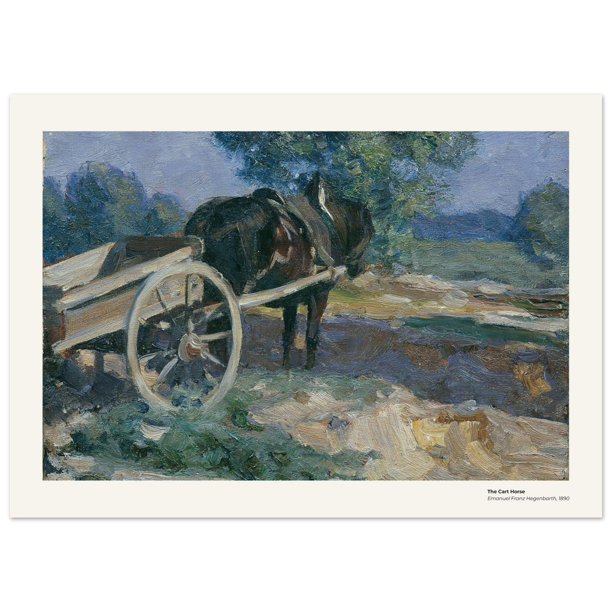 Le cheval de charrette – Emanuel Franz Hegenbarth, reproduction d'art