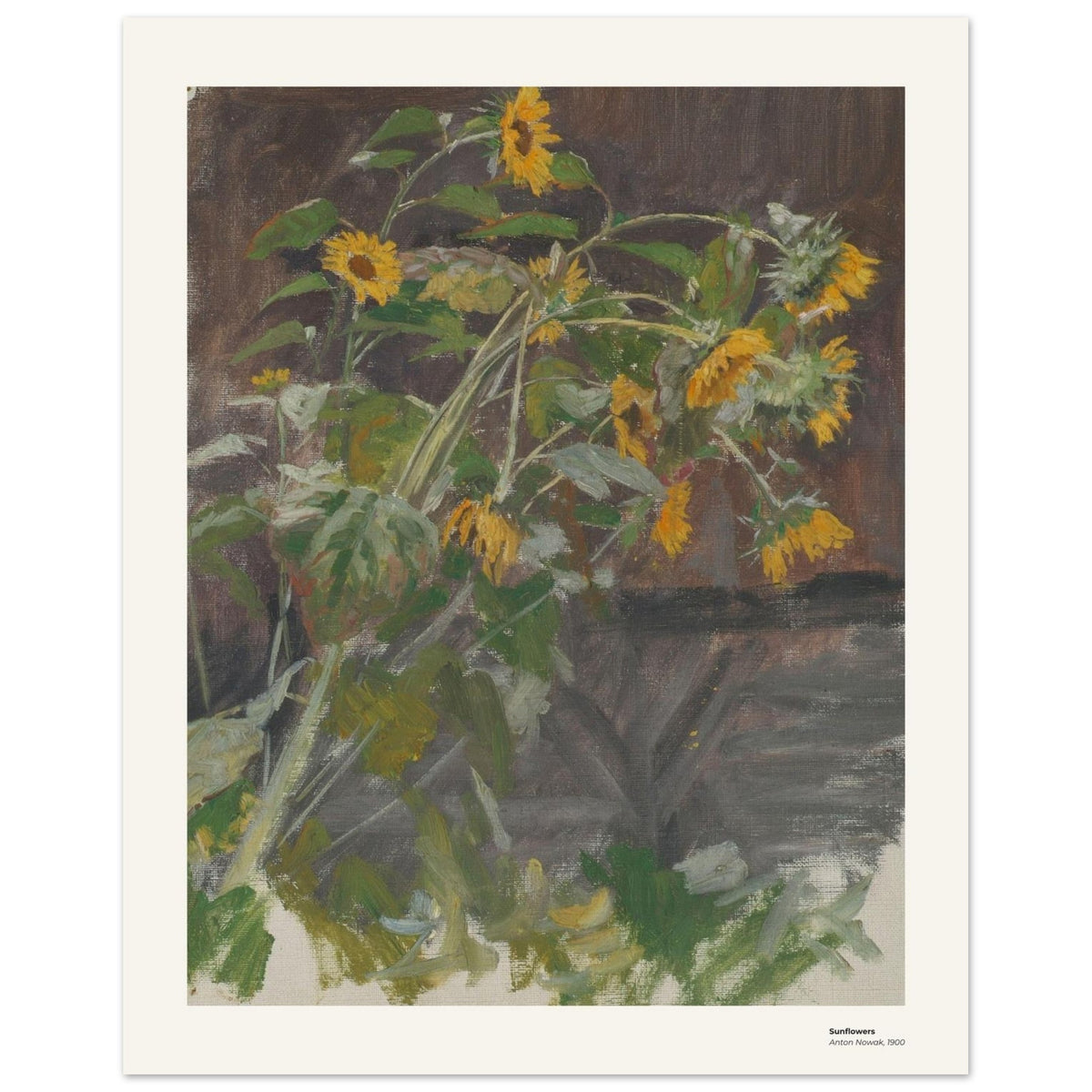 Tournesols – Anton Nowak, détail de la reproduction