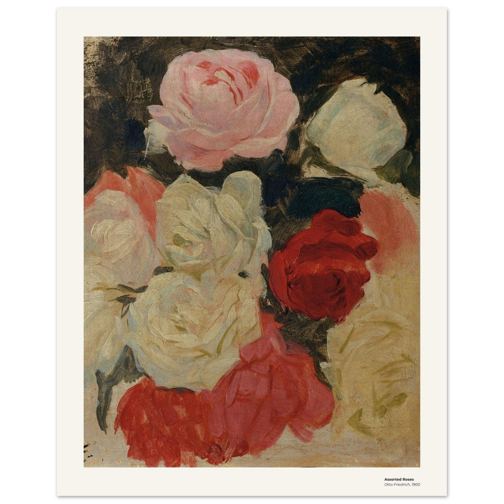 Roses variées – Otto Friedrich, reproduction d'art