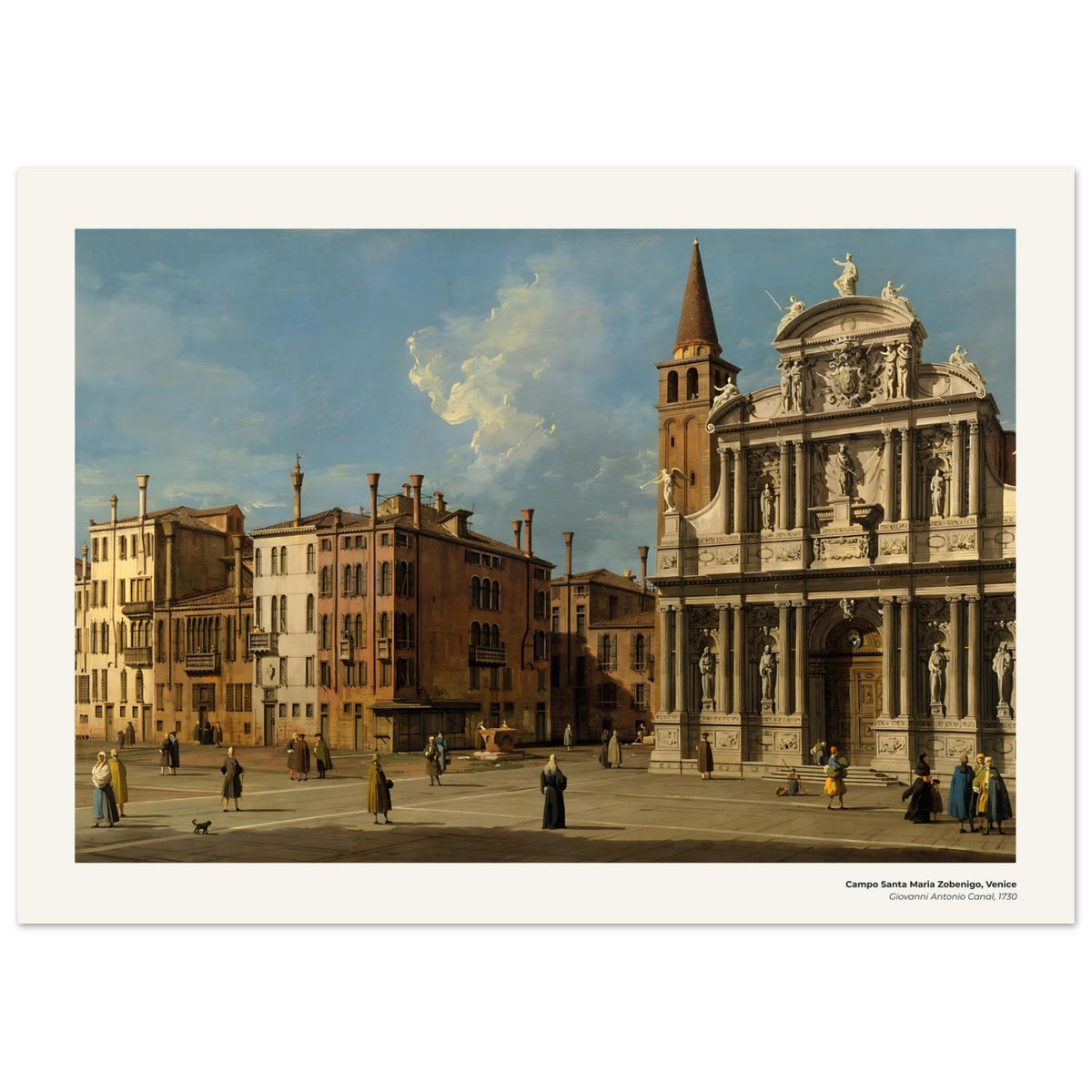 Campo Santa Maria Zobenigo, Venise – Canaletto, détail de la reproduction