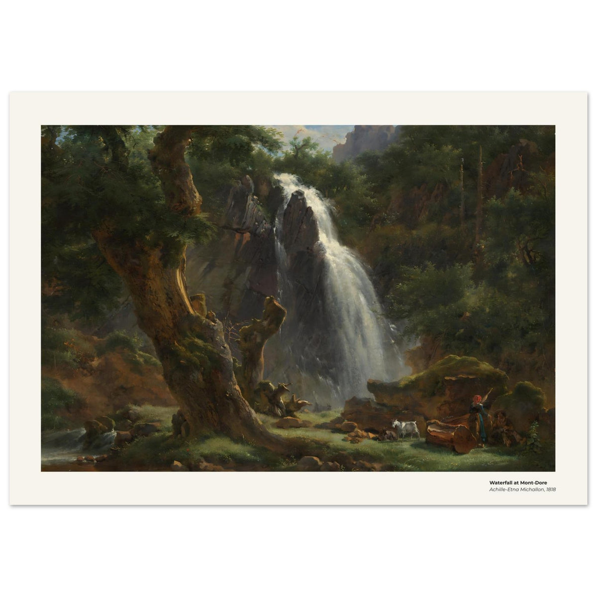 Cascade du Mont-Dore – Achille-Etna Michallon, détail de la reproduction