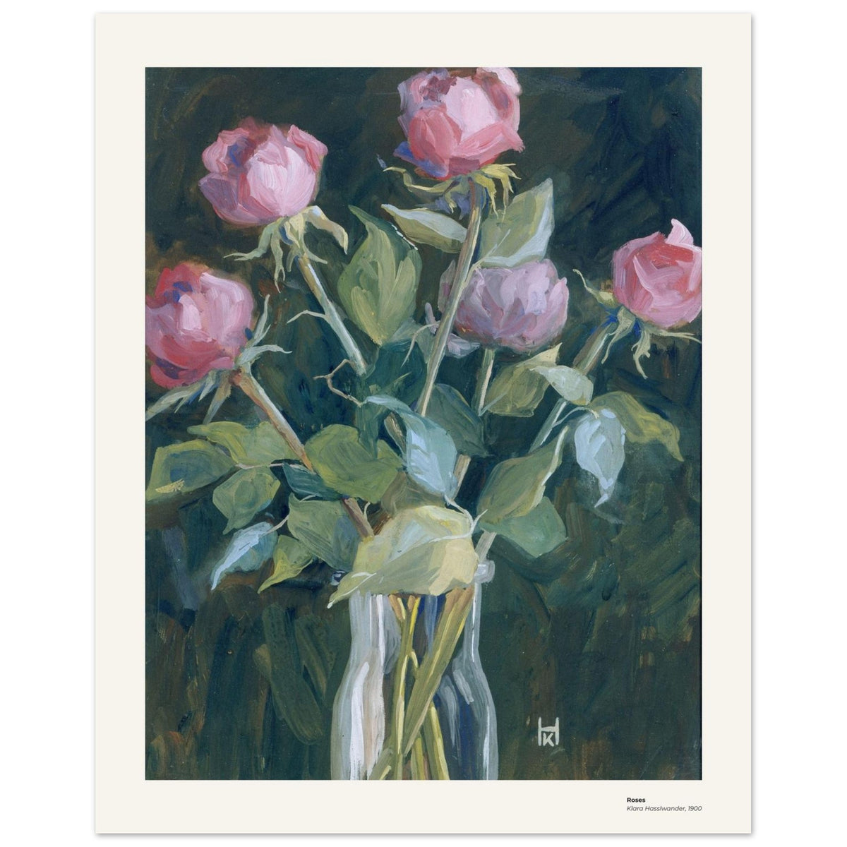 Roses – Klara Hasslwander, détail de la reproduction