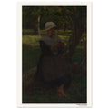 Une paysanne tricotant – Jules Breton, détail de la reproduction