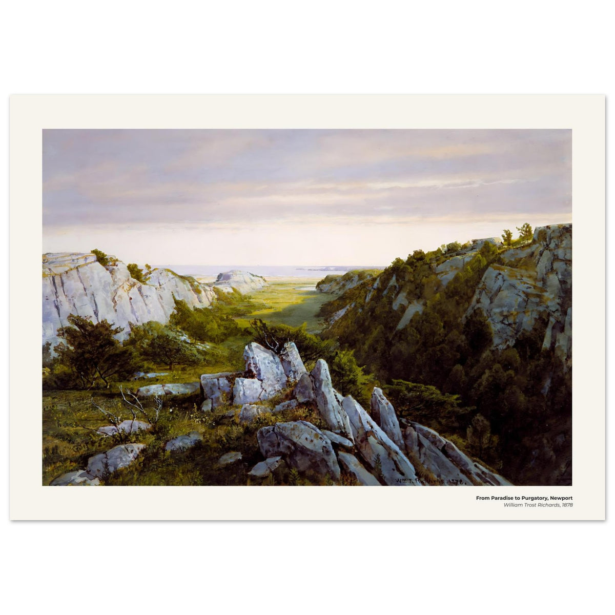 Du paradis au purgatoire, Newport – William Trost Richards, détail de la reproduction