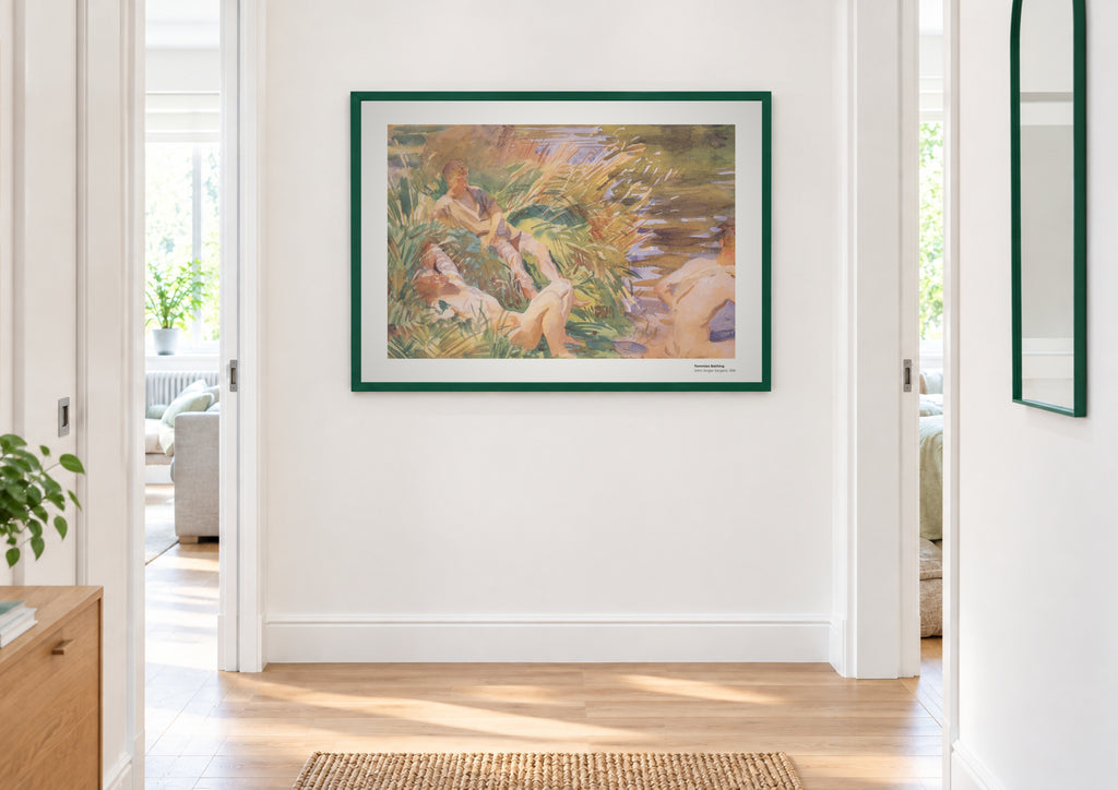 Soldats britanniques se baignant – John Singer Sargent, aperçu encadré en situation