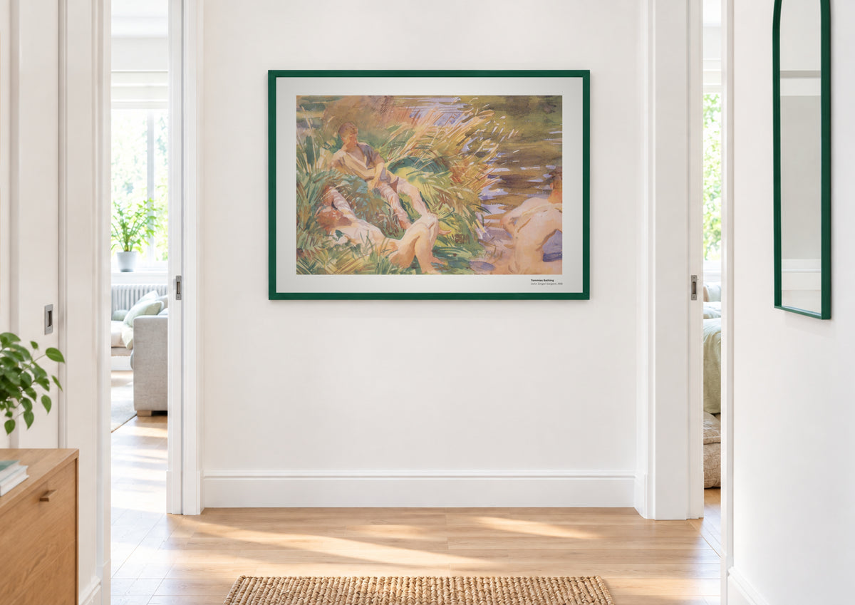Soldats britanniques se baignant – John Singer Sargent, aperçu encadré en situation