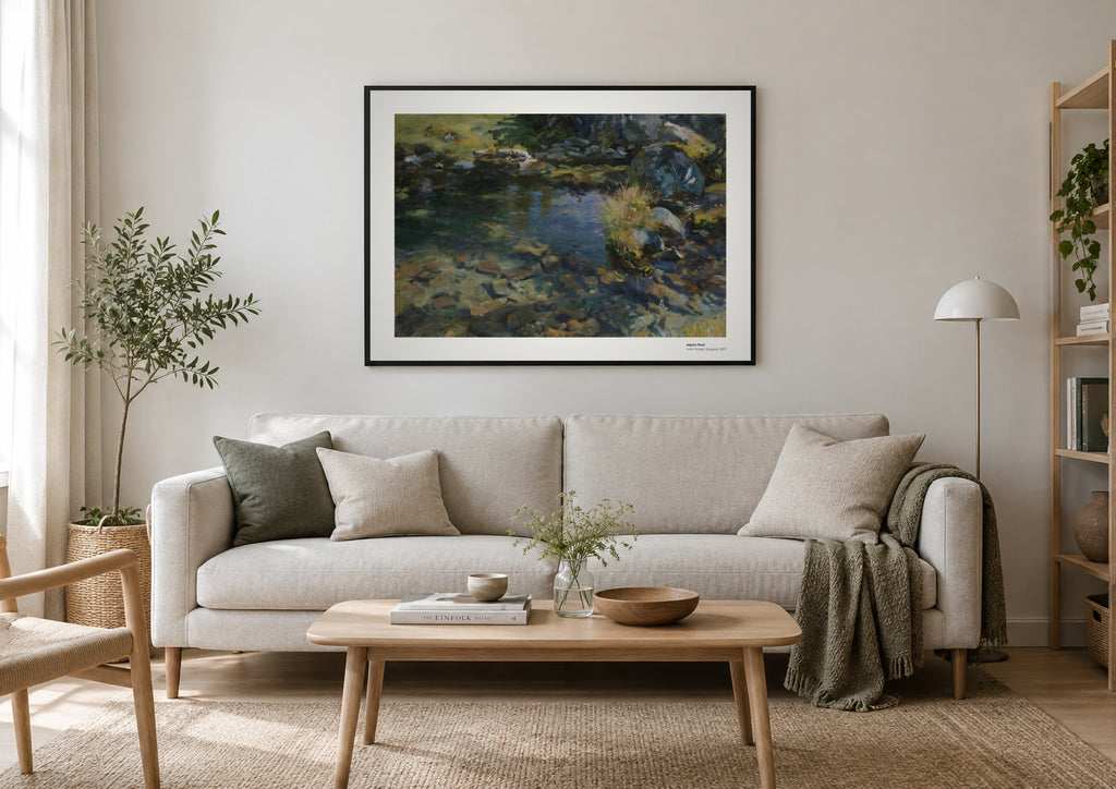 Bassin alpin – John Singer Sargent, aperçu encadré en situation