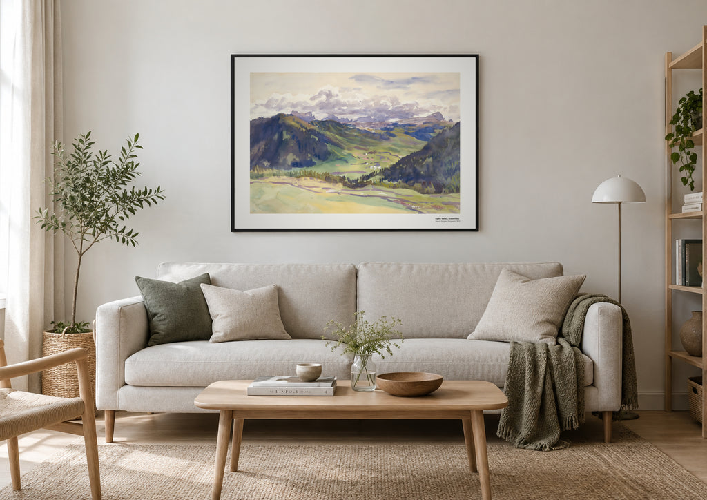 Vallée ouverte, Dolomites – John Singer Sargent, aperçu encadré en situation