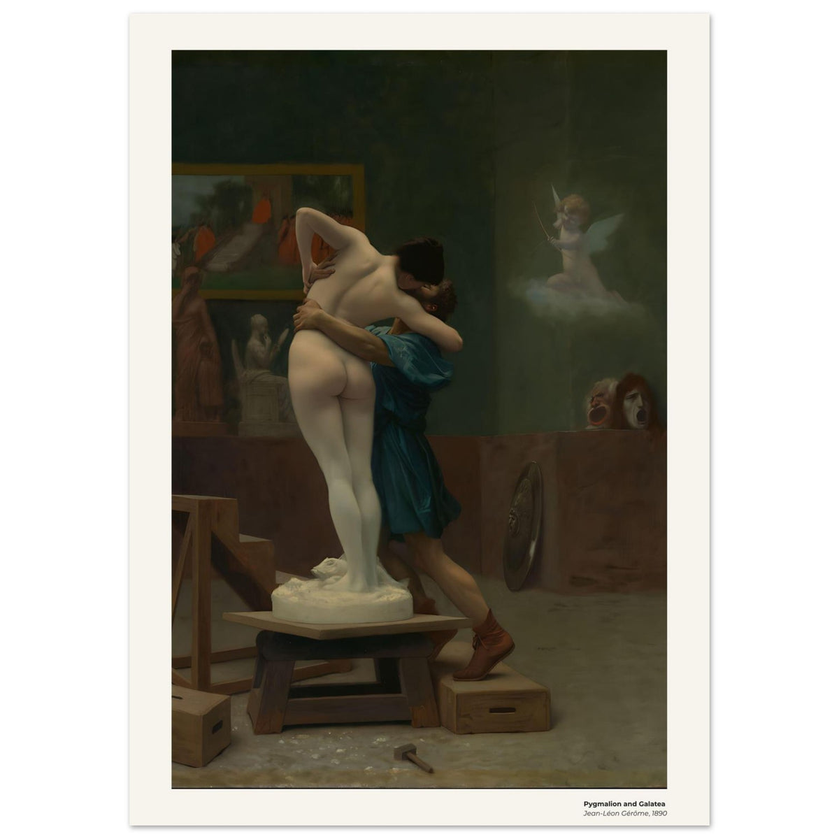Pygmalion et Galatée – Jean-Léon Gérôme, détail de la reproduction