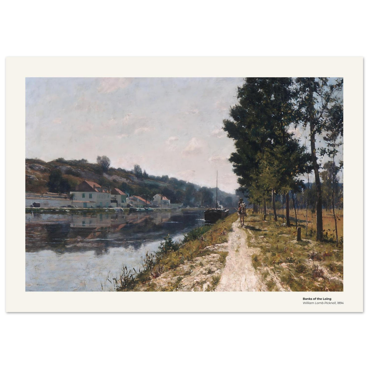 Les bords du Loing – William Lamb Picknell, détail de la reproduction