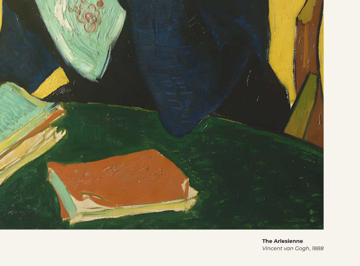 L'Arlésienne – Vincent van Gogh, avec légende titre et artiste