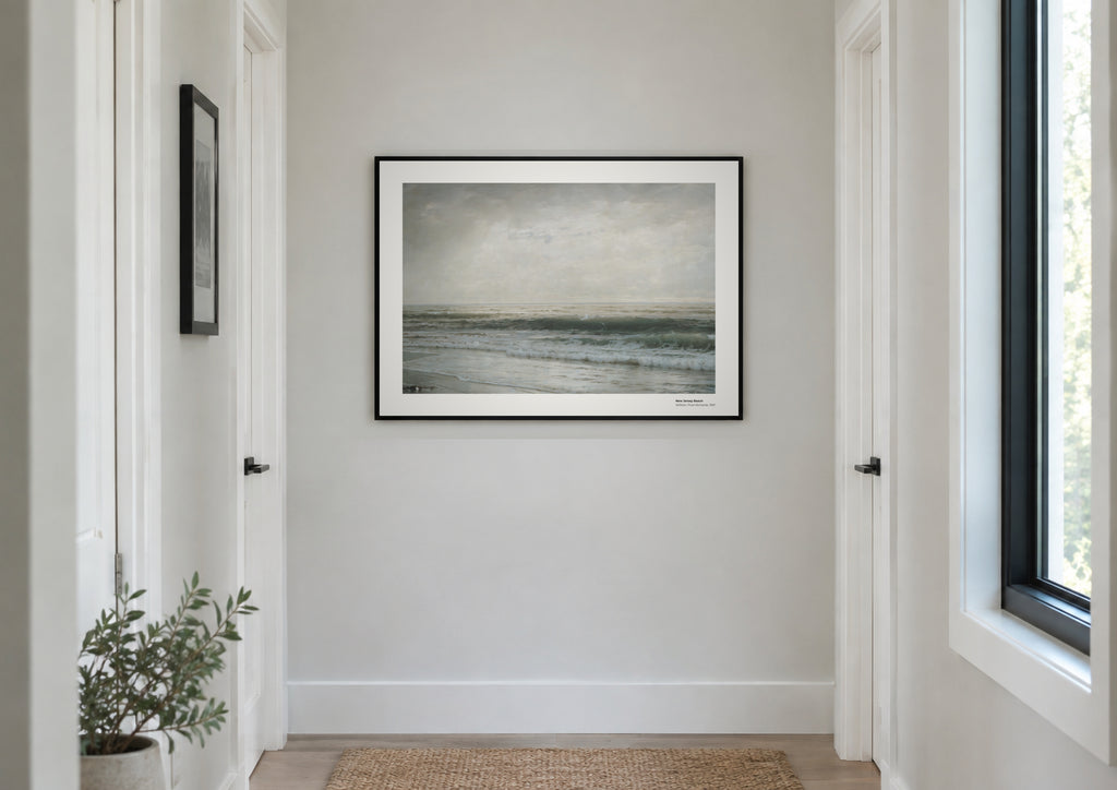 Plage du New Jersey – William Trost Richards, aperçu encadré en situation