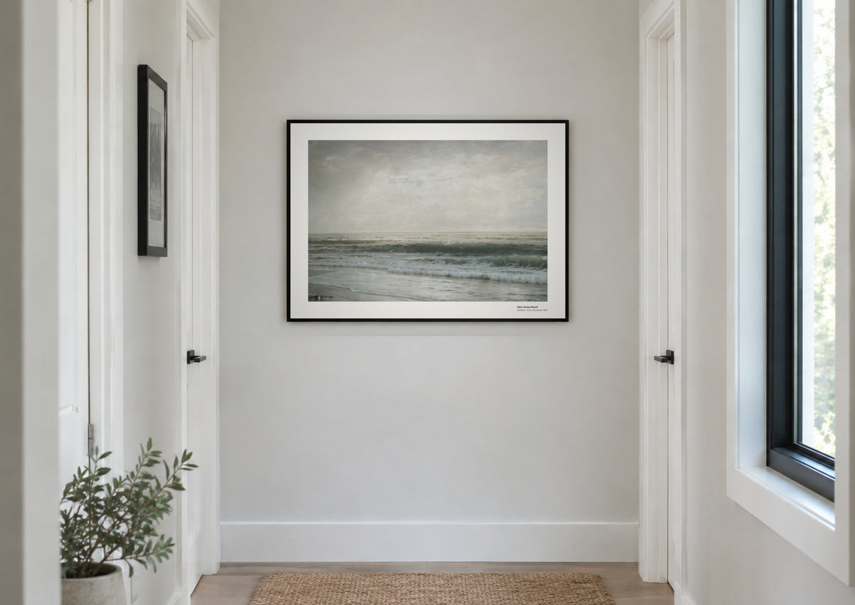 Plage du New Jersey – William Trost Richards, aperçu encadré en situation