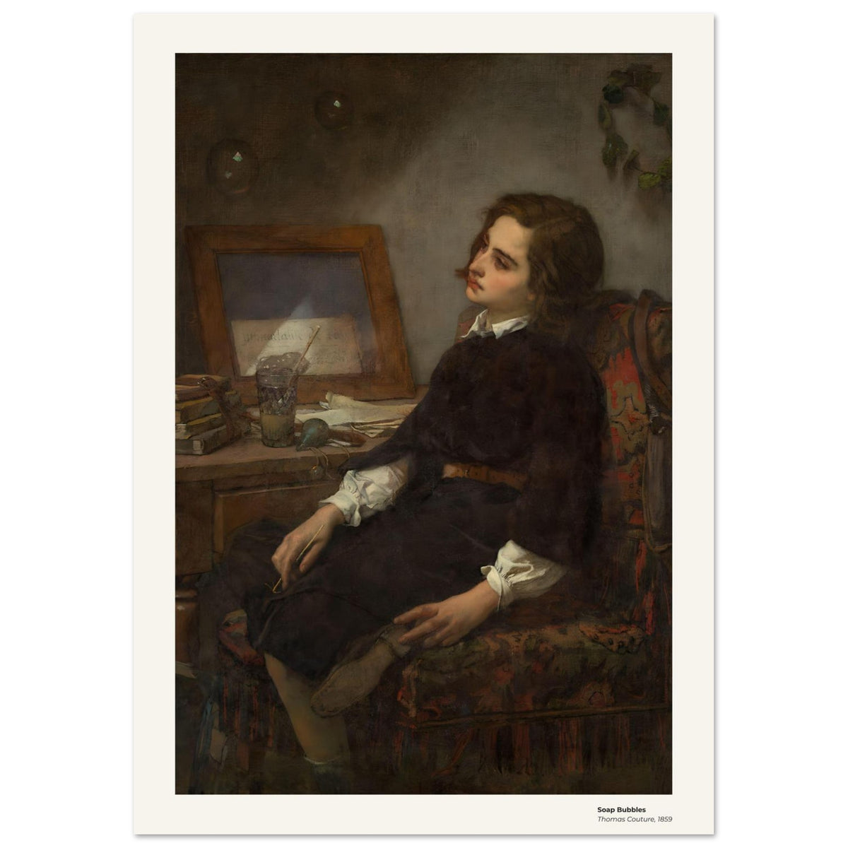 Bulles de savon – Thomas Couture, détail de la reproduction
