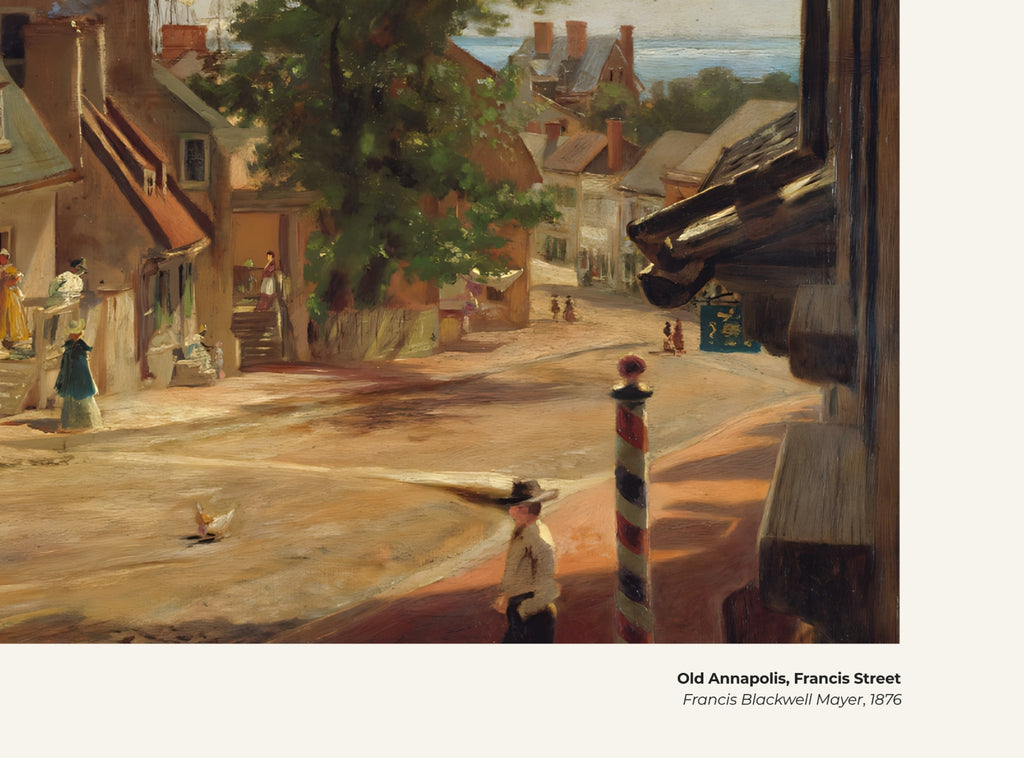 Le vieux Annapolis, rue Francis – Francis Blackwell Mayer, avec légende titre et artiste
