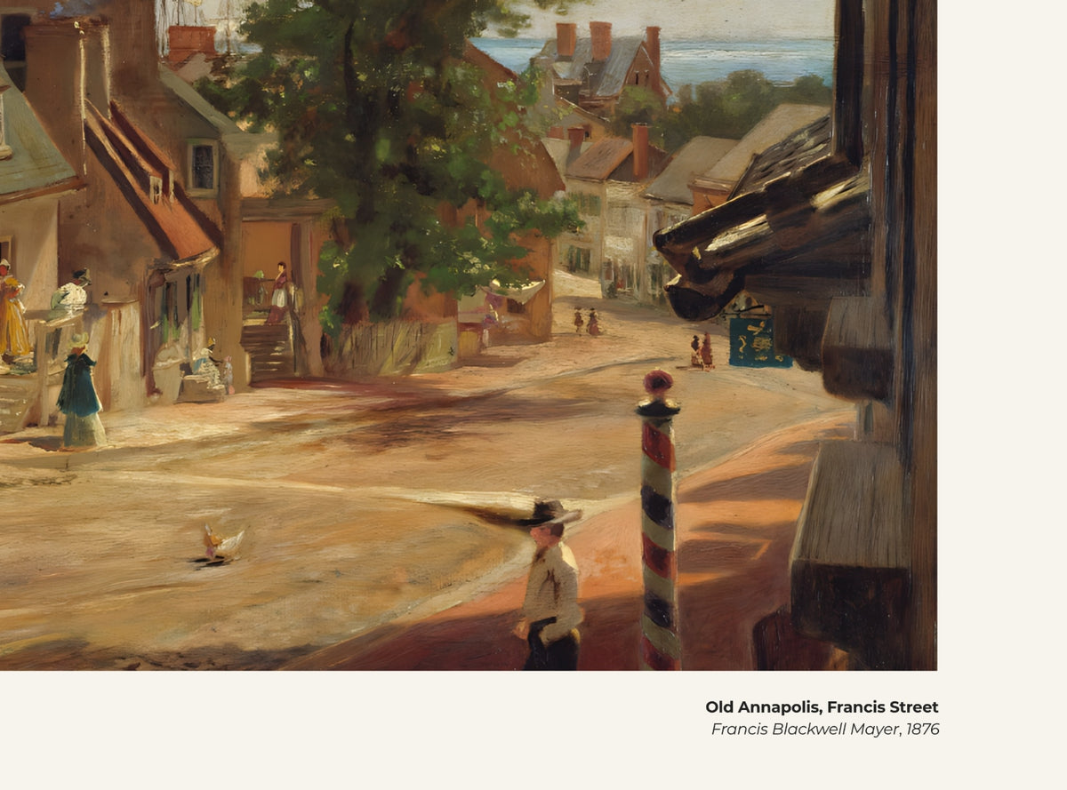 Le vieux Annapolis, rue Francis – Francis Blackwell Mayer, avec légende titre et artiste