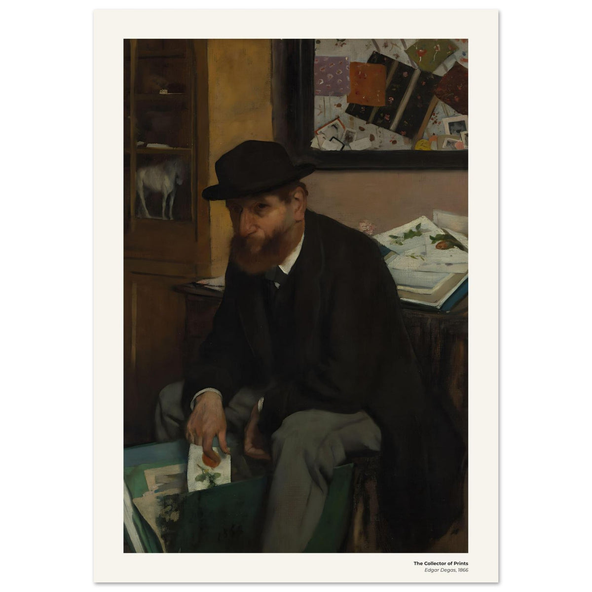 Le Collectionneur d'estampes – Edgar Degas, reproduction d'art