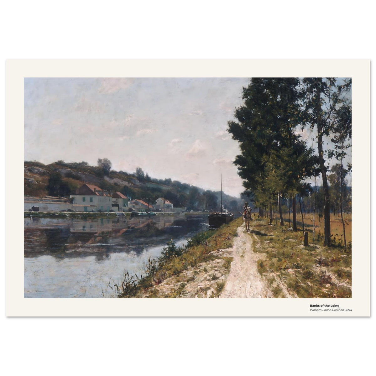 Les bords du Loing – William Lamb Picknell, détail de la reproduction