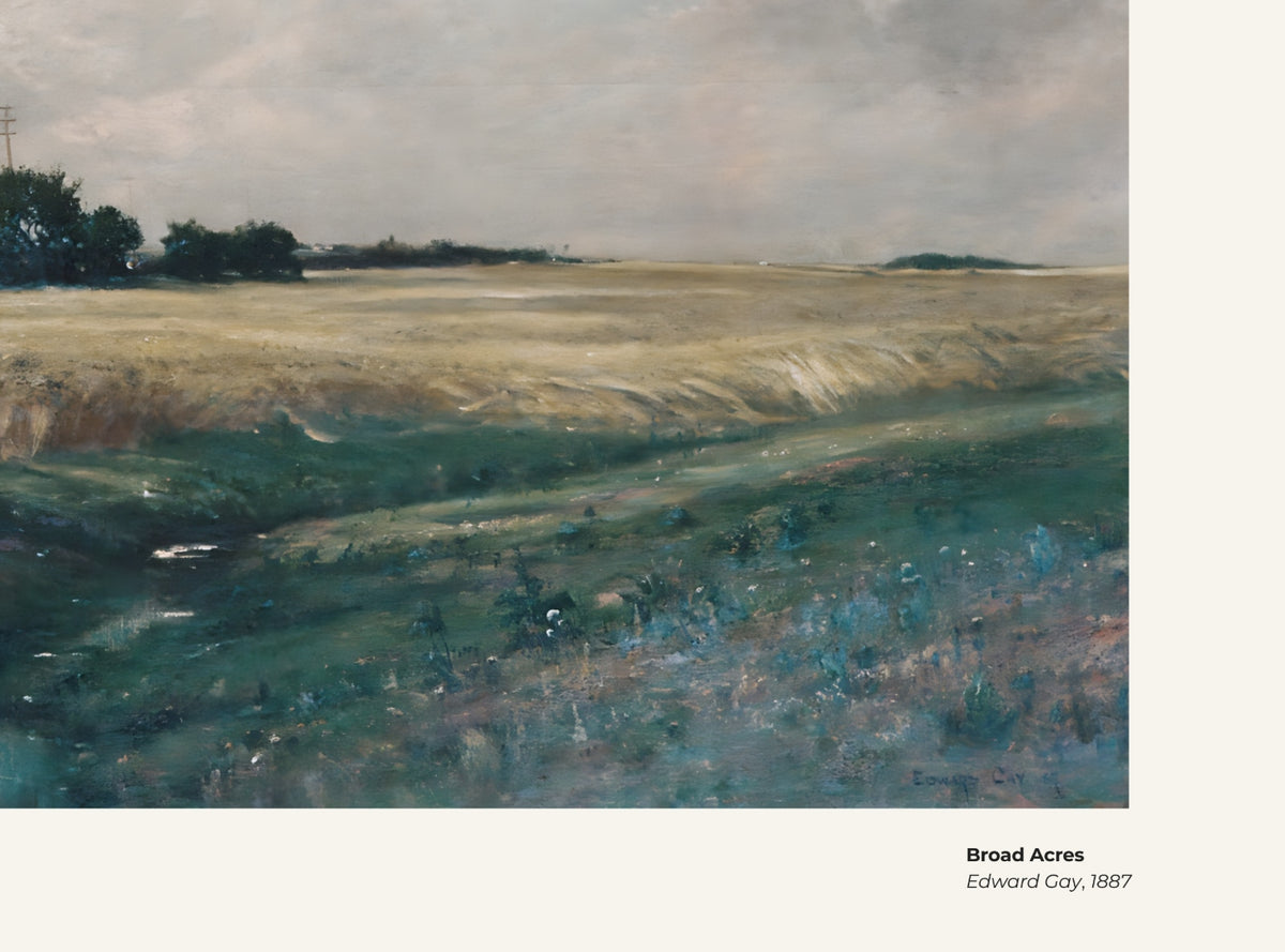 Vastes étendues – Edward Gay, avec légende titre et artiste