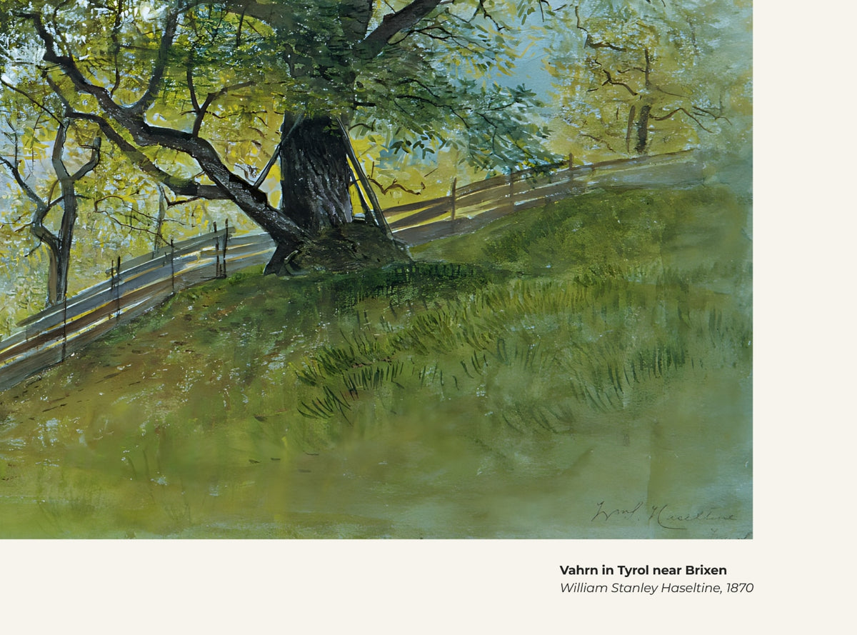 Vahrn, au Tyrol, près de Brixen – William Stanley Haseltine, avec légende titre et artiste