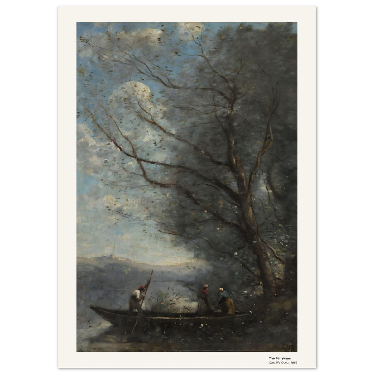 Le passeur – Camille Corot, détail de la reproduction