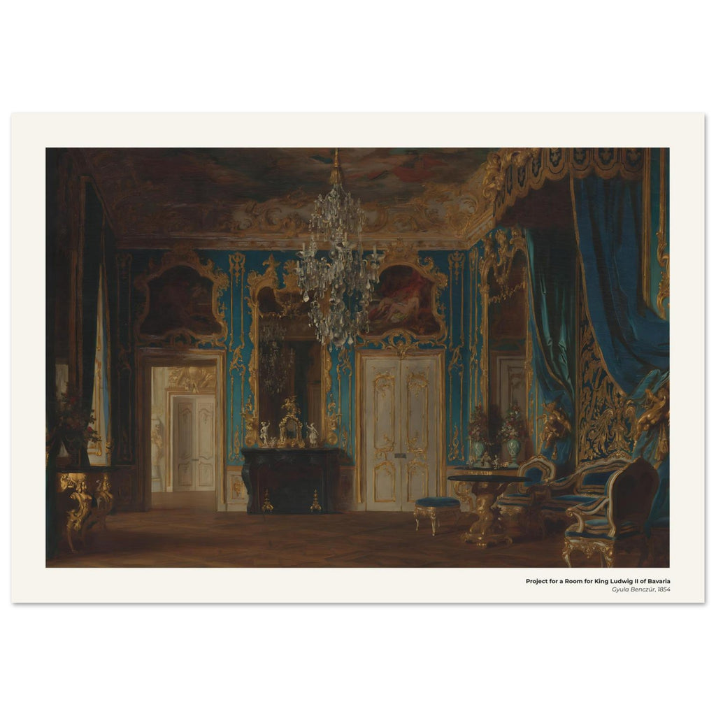 Projet pour une pièce destinée au roi Louis II de Bavière – Gyula Benczúr, détail de la reproduction