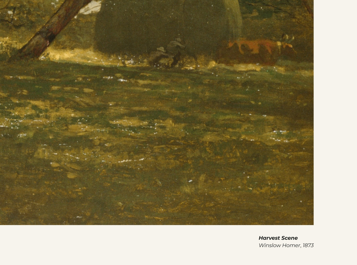 Scène de moisson – Winslow Homer, avec légende titre et artiste