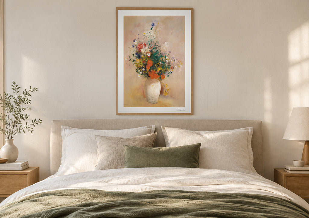 Vase de fleurs – Odilon Redon, aperçu encadré en situation