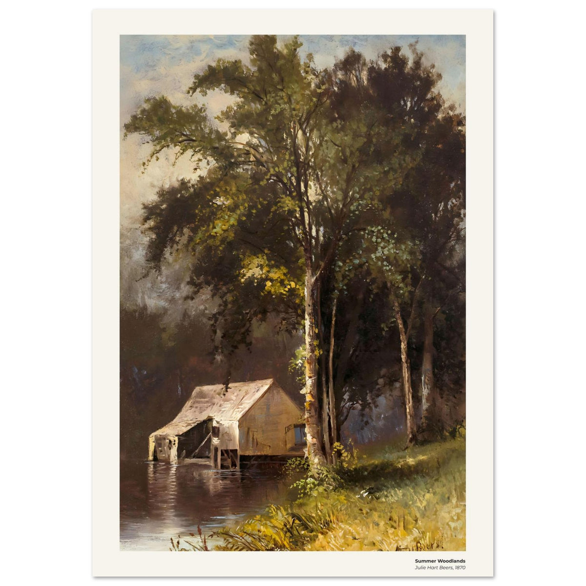Bois en été – Julie Hart Beers, détail de la reproduction