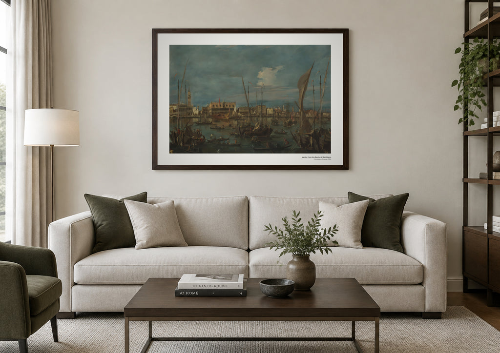 Venise depuis le Bacino di San Marco – Francesco Guardi, aperçu encadré en situation