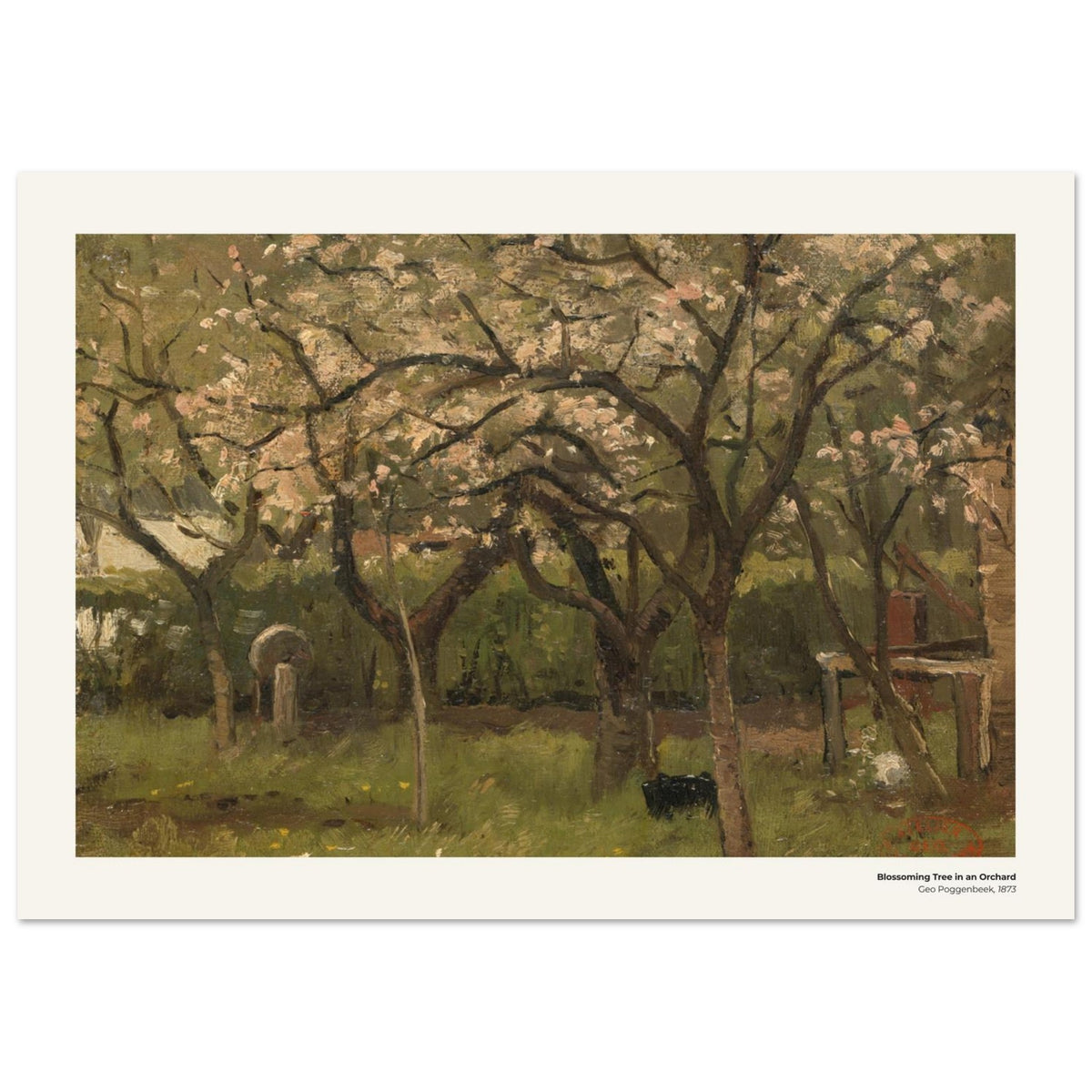 Arbre en fleurs dans un verger – Geo Poggenbeek, détail de la reproduction