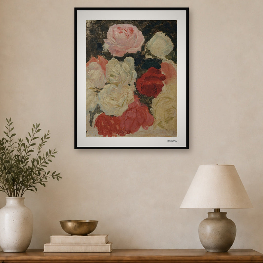 Roses variées – Otto Friedrich, aperçu encadré en situation