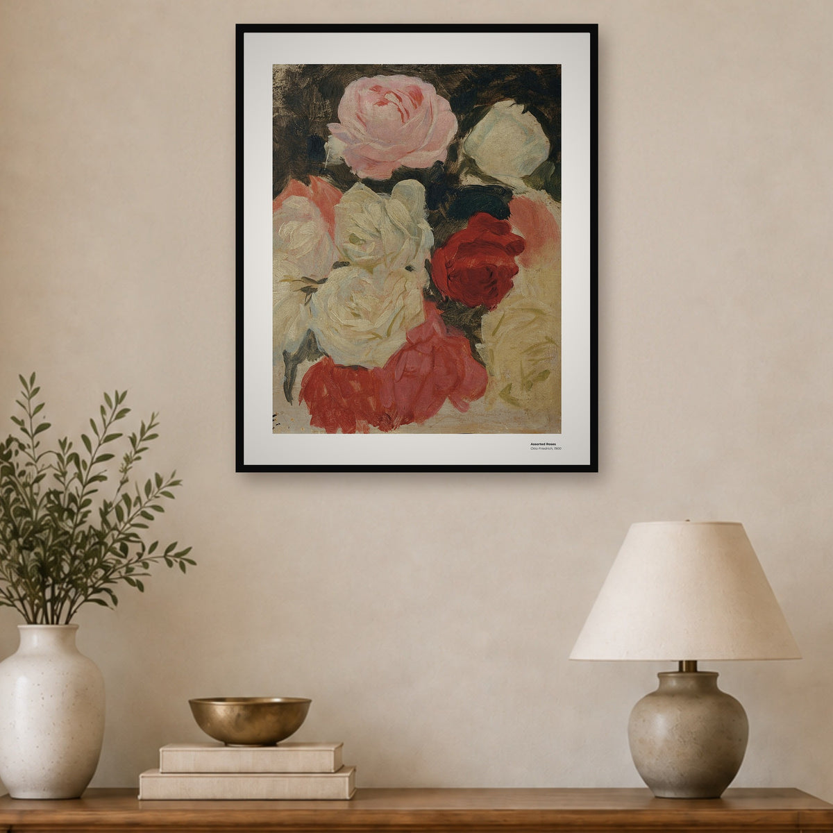 Roses variées – Otto Friedrich, aperçu encadré en situation