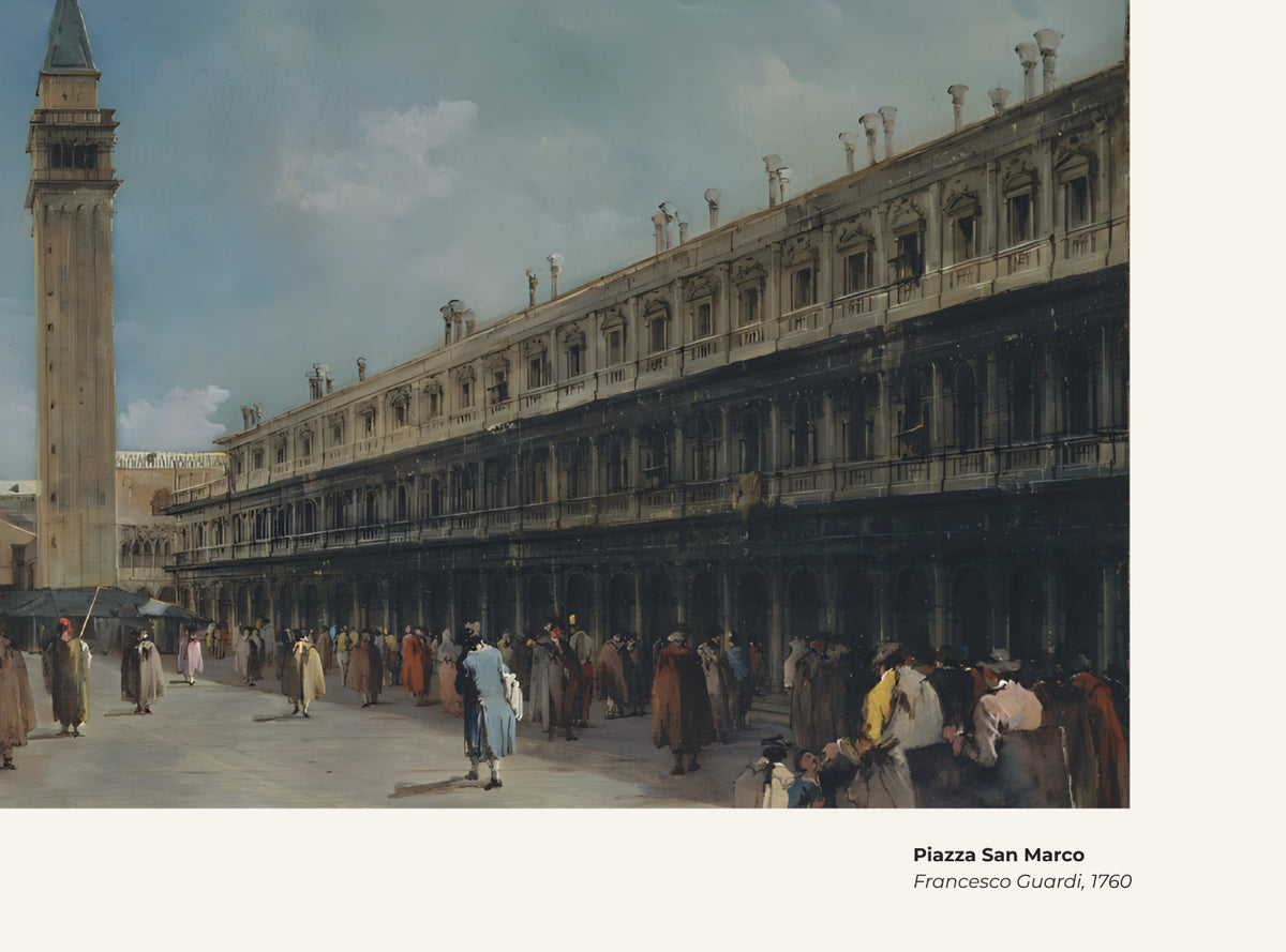 Place Saint-Marc – Francesco Guardi, avec légende titre et artiste