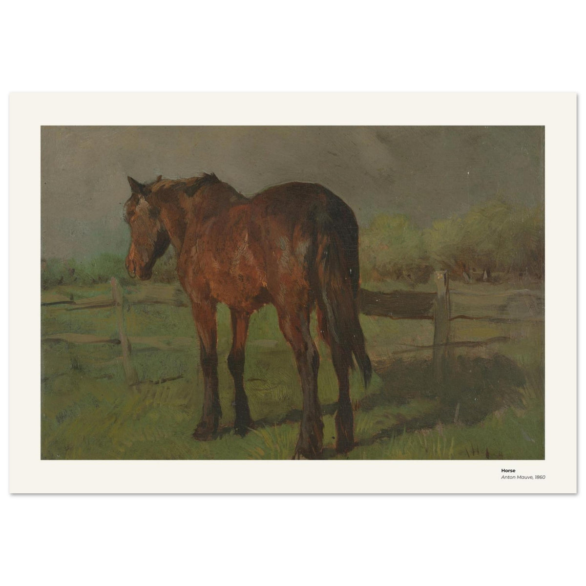 Cheval – Anton Mauve, détail de la reproduction