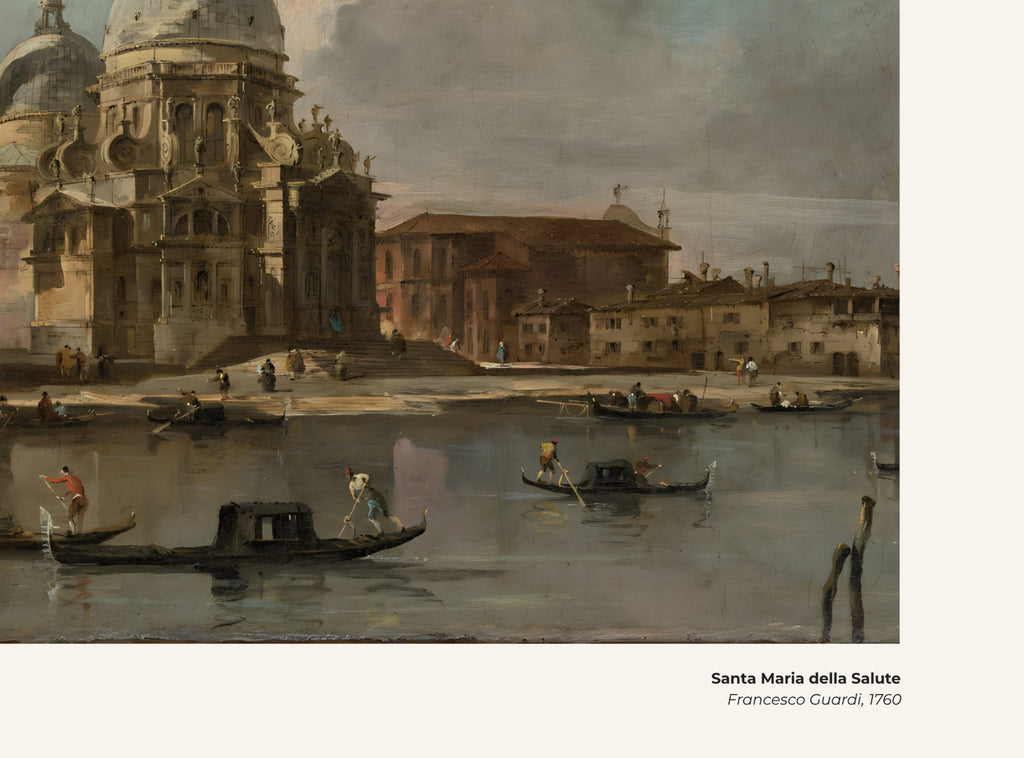 Santa Maria della Salute – Francesco Guardi, avec légende titre et artiste