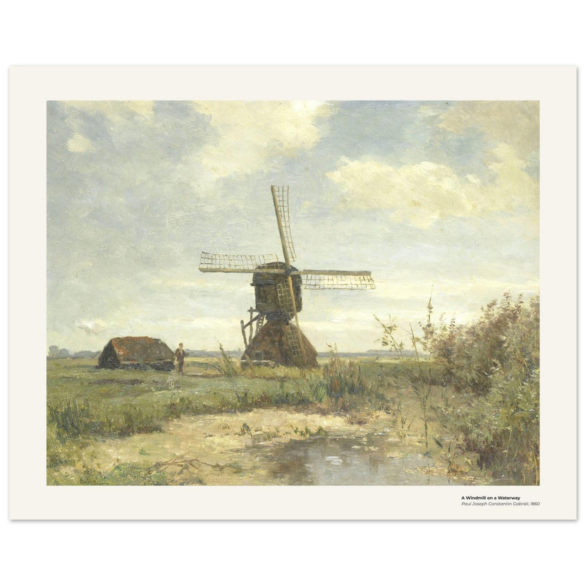 Un moulin sur un cours d'eau – Paul Joseph Constantin Gabriël, détail de la reproduction